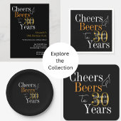 Personalized Cheers and Beers 30th Birthday Party 招待状