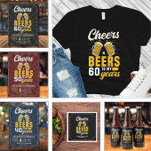 Cheers and Beers to my 40 Years, Any Birthday スタンダードカクテルナプキン