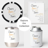 Cheers and Beers 40th Birthday Minimal Party Favor