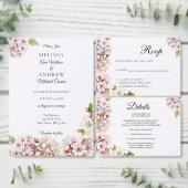 Cherry blossom Floral RSVP card (この独立クリエイターのコレクションをカスタマイズ。)