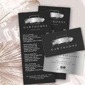 シックなブラシストロークエレガントブラックギフト証明書