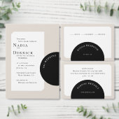 シック・サークル結婚ズ 招待状 (この独立クリエイターのコレクションをカスタマイズ。)