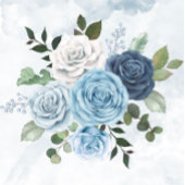 埃っぽいブルーウォーターのカラーフローラブランチとバブリー 招待状