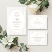 Ivory & Sand | シックな花柄の結婚式の事前案内状 セーブザデート