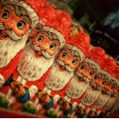 チョコレートサンタカスタムスクリプトクリスマス ギフトタグ