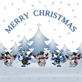 メリークリスマス雪だるまグリーティングカード カード