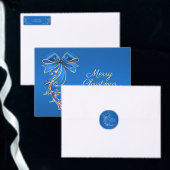 青い装飾的な休日の書式 ドアマット