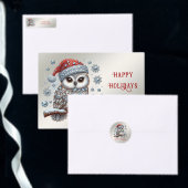 クリスマスフクロウホリデイストッキング ラージクリスマスストッキング