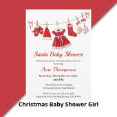 Christmas Baby Shower Boy | Santa Baby Invitation 招待状