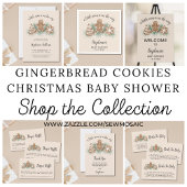 Gingerbread Diaper Raffle Baby Shower エンクロージャーカード