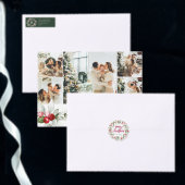 メリークリスマスベリ葉ーの写真 三つ折りクリスマスカード