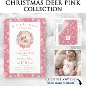 クリスマスガールベビーシャワーピンクディアー紙プレート ペーパープレート