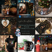 Snowman & Deer Friends Night Tale Custom Christmas マグカップ