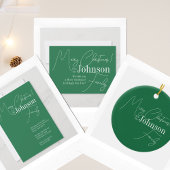 クリスマス モダン グリーン ファミリー ラウンドシール