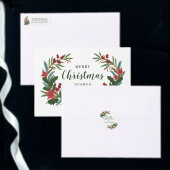 クリスマスグリーンリーホリデーギフト 楕円形シール