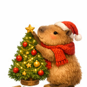 クリスマスのカピバラがツリーを飾る ショットグラス