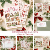Christmas Bow Three Photo シーズンカード