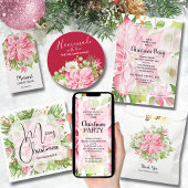 ポインセチアホームメイドウィズラブクリスマスベーキング ラウンドシール