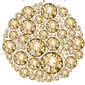 グリーンジェイドアンド金ゴールド村 ガラスオーナメント