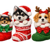 クリスマスの子犬マグネット