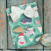 サメ種クリスマスプレゼントラベル ギフトタグ