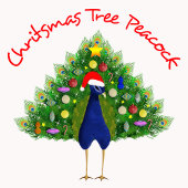 Xmas Peacock Wrapping Paper Flat Sheet Set of 3 ラッピングペーパーシート