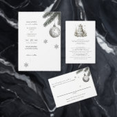 クリスマス結婚と詳細とQR エンクロージャーカード (この独立クリエイターのコレクションをカスタマイズ。)