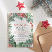 クリスマスリースグリーンリーオムツラッフルカード エンクロージャーカード