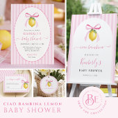 Coquette Lemon Baby Shower 招待状