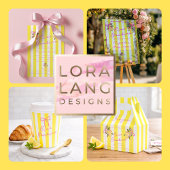 Ciao Bambina Yellow Stripe Lemon Baby Shower フェイバーボックス