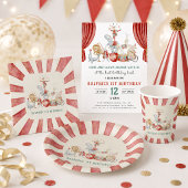 Vintage Circus Animals 2nd Birthday Invite 招待状