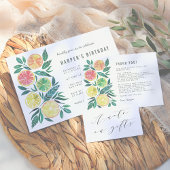 ウォータモダンーカラーシトラス誕生日 スタンダードカクテルナプキン