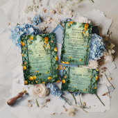 Citrus Garden Botanical Wedding 招待状