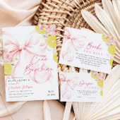 柑橘系ピンクボウ赤ちゃんシャワーブックベビー エンクロージャーカード