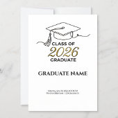 Graduation 2026 Gold Foil Vinyl Banner / Pancarta  横断幕