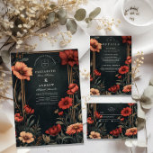 クラシックアールヌーボー結婚フローラ セーブザデート