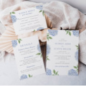 Classic Blue Hydrangea Wedding Reserved Seat Card カード