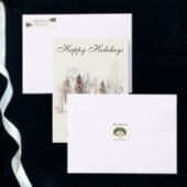 繊細なピンクの木メリークリスマスグリーン ラッピングペーパーシート (この独立クリエイターのコレクションをカスタマイズ。)