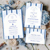 Classic Delft Blue Porcelain Wedding セーブザデート