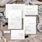 クラシックエレガンス書道モノグラム結婚ズ サンキューカード