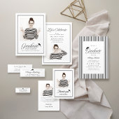 Mini Classic Framed Script Photo Grad invite エンクロージャーカード