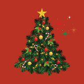 クラシック メリークリスマス 招待状