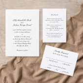 Black and White Timeless Budget Wedding Invitation チラシ (この独立クリエイターのコレクションをカスタマイズ。)