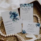 クラシック水彩フローラ白RSVP 出欠カード