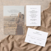 アリエルエレガントな写真現代の結婚式 アクリル招待状 (この独立クリエイターのコレクションをカスタマイズ。)