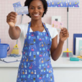 清掃メイド清掃きらめく用ピンク 名刺