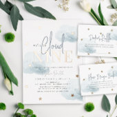 クラウド9金ゴールドスターズボーイベビーシャワーbyメール 招待状