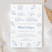 ほこりっぽいビーチ赤ちゃんシャワー年齢のゲームカードを推測 招待状