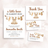 コーヒーを醸造するベビーシャワー サンキューカード