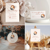 フローラボホコーヒーをテーマにしたブライダルシャワー ラウンドシール